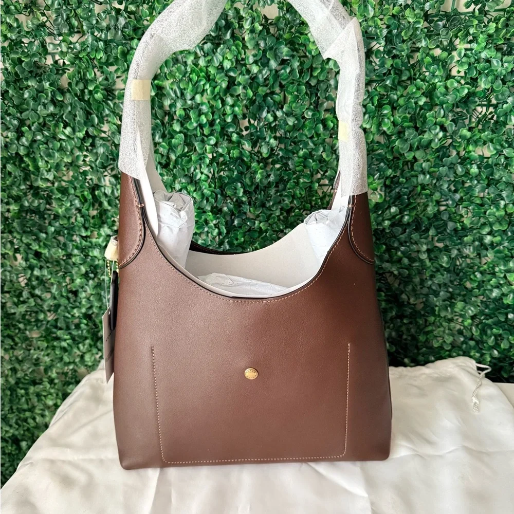 Coach Maple Brown Brooklyn 28 Leather Women's Bag NWT - Picture 5 of 7